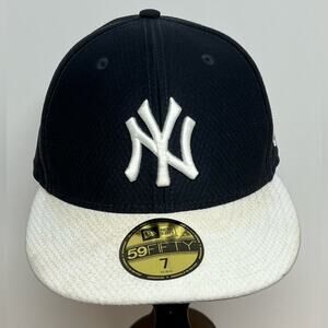 New York Yankees New Era Fitted 59Fifty 2 Tone Mesh Training Hat SIZE 7